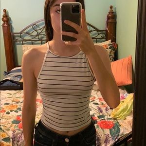 Shein Black and White halter top